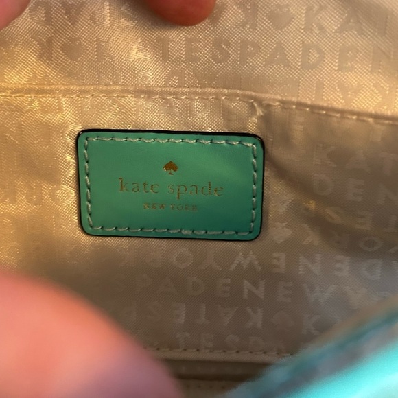 Kate Spade Montford Park Leather Keira Clutch, Giverny Blue, 9.5” x 5”x 1” - Picture 7 of 7